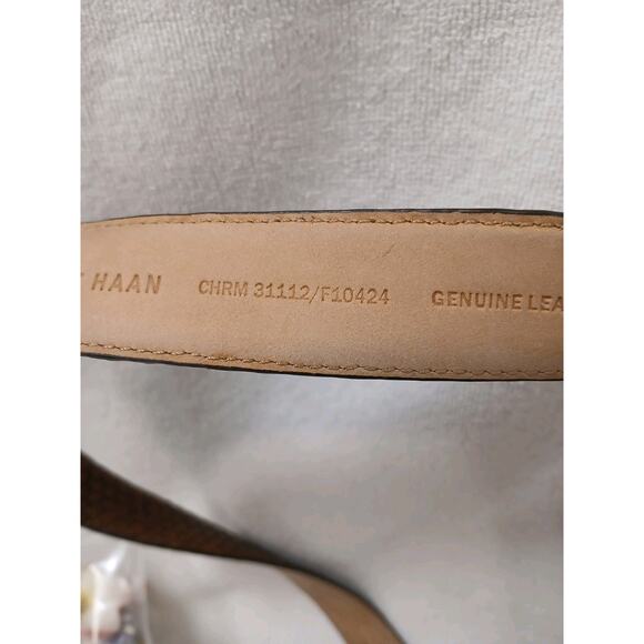 Cole Haan Men's Woven Leather Belt Brown 36 / 90 Intricate Luxury Weave Preppy - Picture 11 of 11